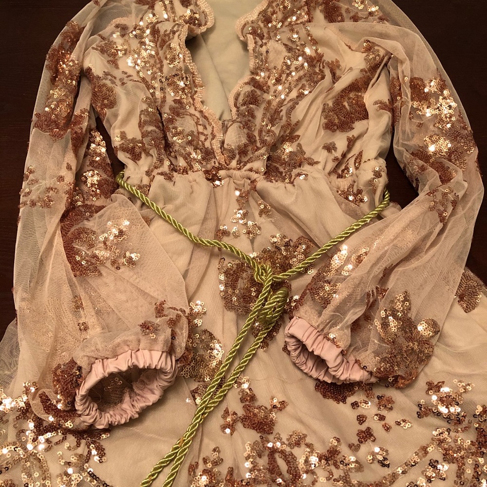 Rose gold romper